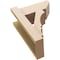 Ekena Millwork 6-in W x 12-in D x 16-in H Balboa Slat Rough Cedar Woodgrain TimberThane Outlooker, Primed Tan OUTUR060X12X16BOA24RCPR - alternate 3